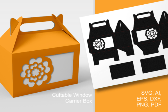 5 Petals Flower Wide Window 3D SVG for Spring