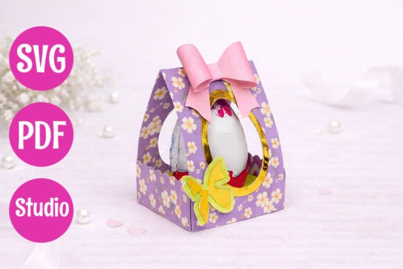 Chocolate Egg Gift Box Template: 3D SVG for Easter