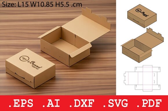 Folding Tab Lock Retail Box: A 3D SVG for Stylish Packaging in Crafting & Handmade Business