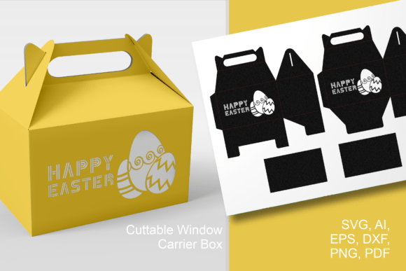 Happy Easter 3D SVG: Gable Box Template Review