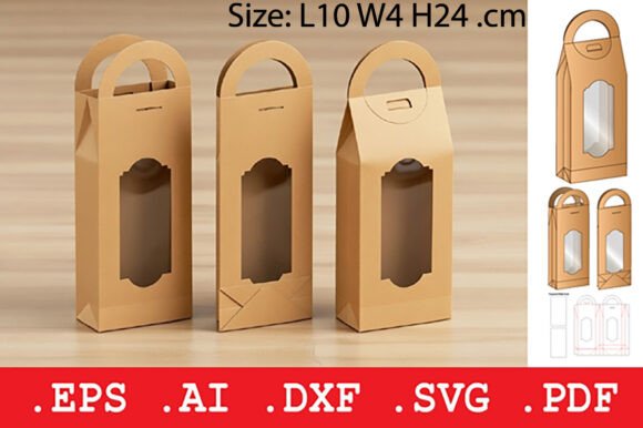 Mini Rectangular Paper Box with Handle: A 3D SVG Object for Clean Editorial Design