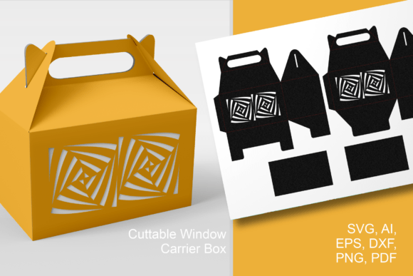Op-Art Motif X2 Cutout: A Gable Favor Box with Visual Punch