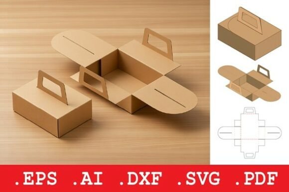 Rectangular Gable Box 3D SVG for Objects