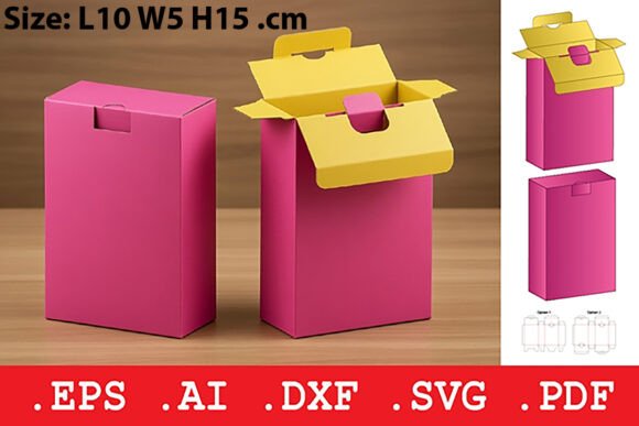 Rectangular Tuck Top Retail Box: A 3D SVG Packaging Solution for Modern Branding Projects