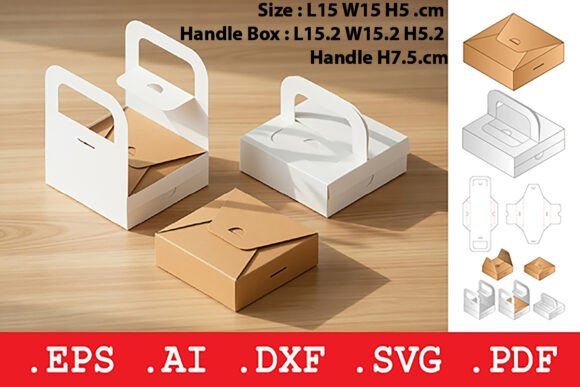 Rectangular Two Piece Box 3D SVG Objects