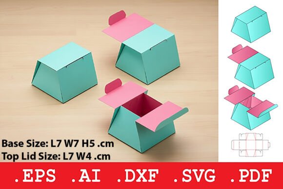 Slant Side Tuck Box: 3D SVG Objects for Branding