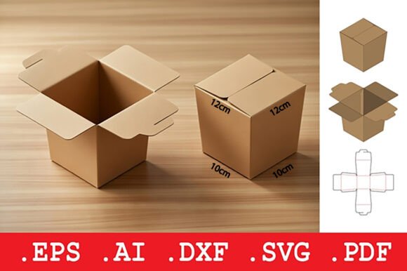Square Box with Locking Flaps: 3D SVG Objects Review