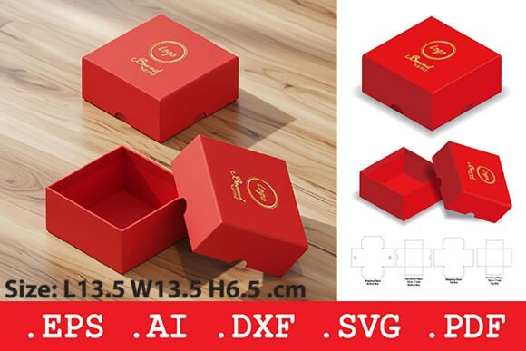 Square Rigid Luxury Gift Box: 3D SVG Objects Review