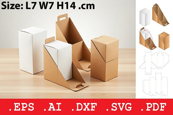 Tall Retail Box Triangular Fold: 3D SVG Objects Review