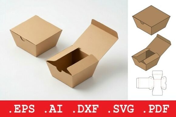 Trapezoidal Food Take-out Box: 3D SVG Objects Review